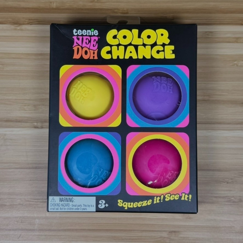 Teenie NeeDoh Color Change 4 Pack Schylling 4 Squishies NEW Authentic